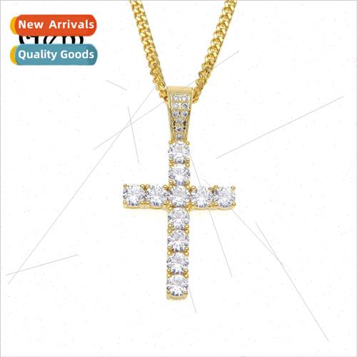 Hip Hop new claw set zirconia cross pendant rock nightclub m