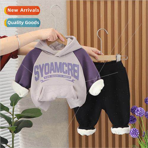 Boys su padded hooded jacket boys padded warm clothing fall