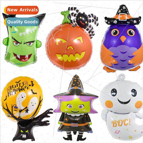Halloween Balloon Large Spooky Tree Wch Pumpkin Spider Head