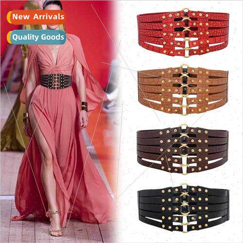Europe decorative wide waist seal women skirt versatile spri