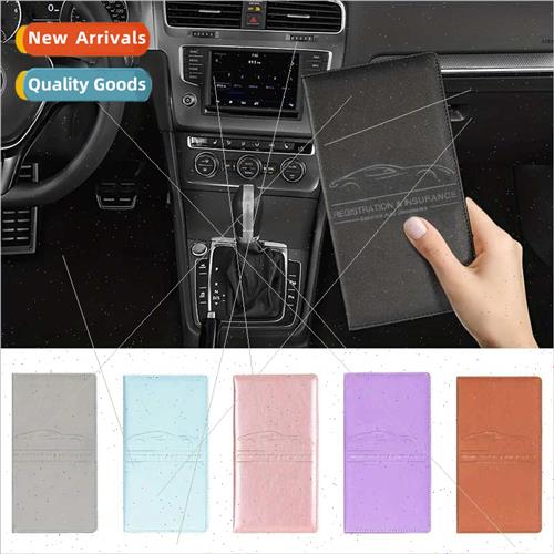 Skin Feeling US Driver cense Holder Car Insurance Leather Wa
