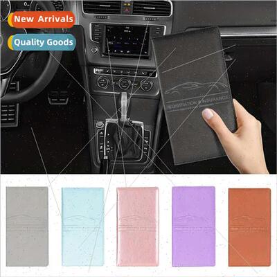 Skin Feeling US Driver cense Holder Car Insurance Leather Wa