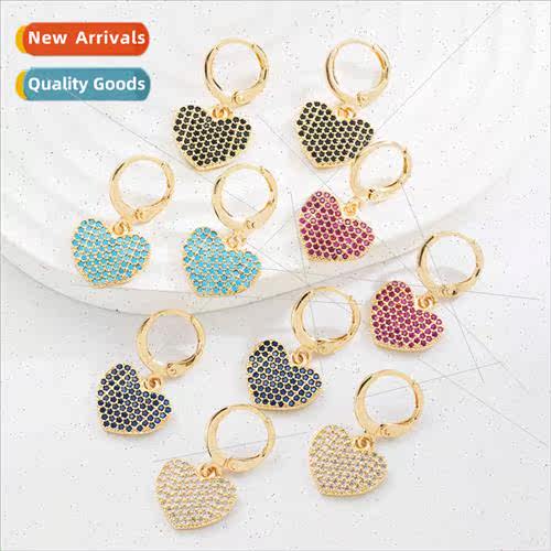 Europe fashion copper gold-plated micro-set color zirconia n