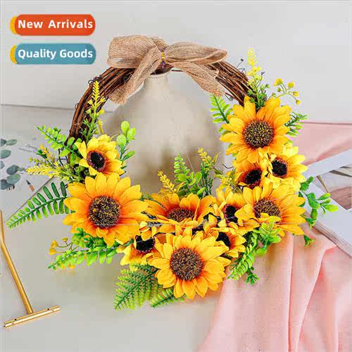 Sunflower Wreath Honeybee Festival Sunflower Door Decoration