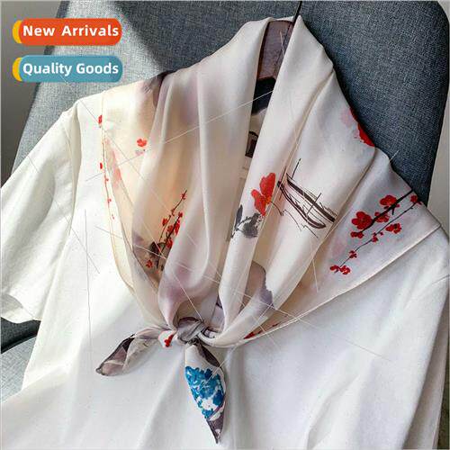 Female simulation silk warm scarf Japan Korea sweet warm pol