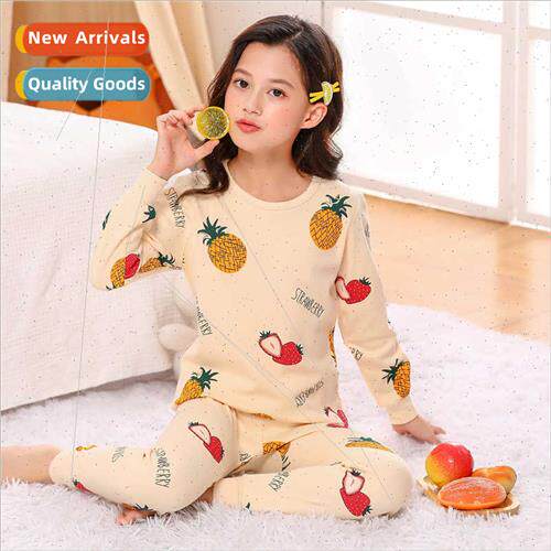2023 new children thermal underwear set boys girls fall clot