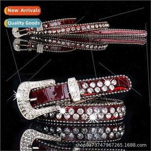 side Women inlaid rhinestone beads belt