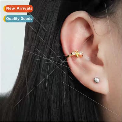 Europe zirconia bee ear clips whout ear holes creative sense