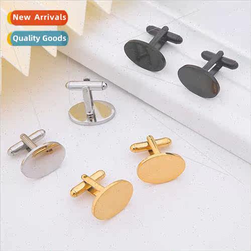 Stainless Steel Polished Cufflinks Tanium Steel Mirror Oval