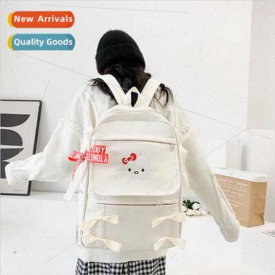 schoolbag backpack large capacy shoulder bag cute bow cartoo