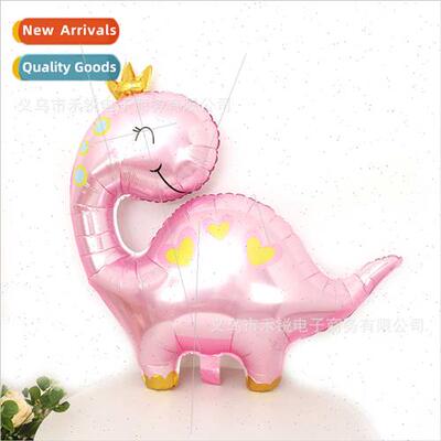 Pink Dinosaur Cloud Balloon Pink Crown Dinosaur Girl Birthda