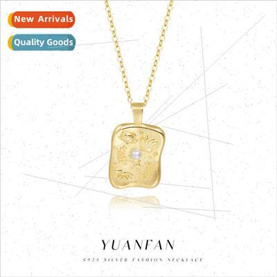 s925 silver ocean elements glass beads necklace female Frenc