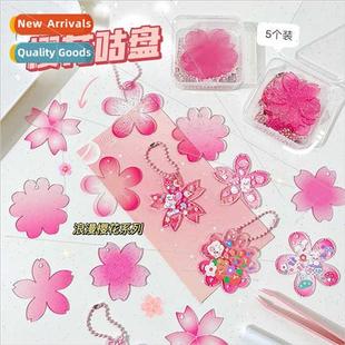 goo disk DIY Cherry card gradient glter cre blossom