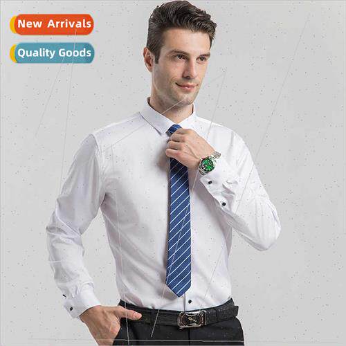 2024 spring new shirt elastic -iron Slim business mal wear p