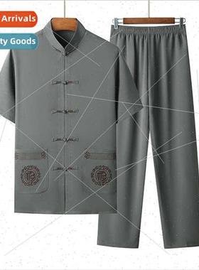 Tang su men middle-aged elderly dad su spring summer short-s