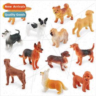 Children solid animal simulation mini Golden Retriever Sheph