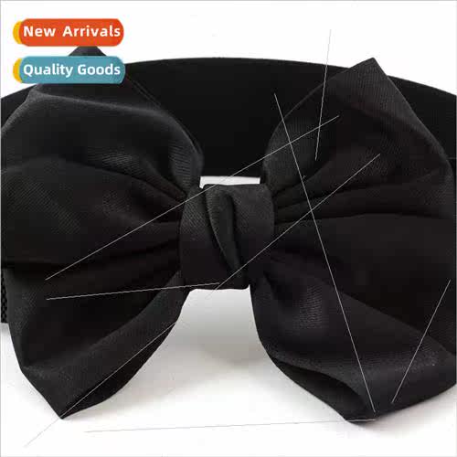 Women elastic waist seal fashion bow decorative belt Korean