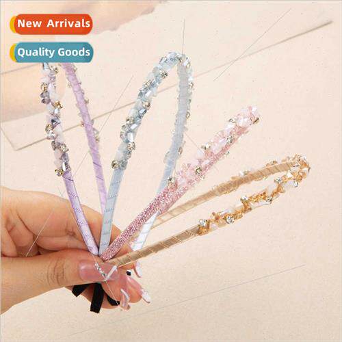 sweet rhinestone headband crushed stone crystal hair bands f