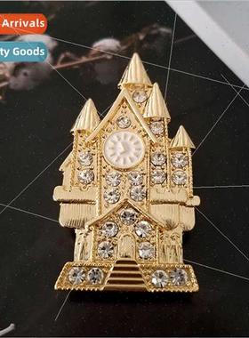 New playground magic castle drip oil enamel color rhinestone