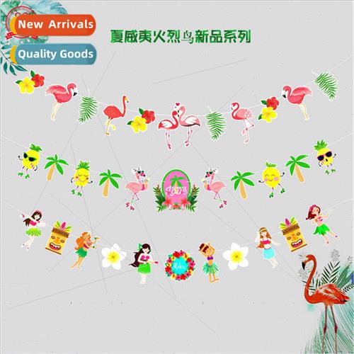 Pinjian flamingo party decorations cartoon paper pull flower