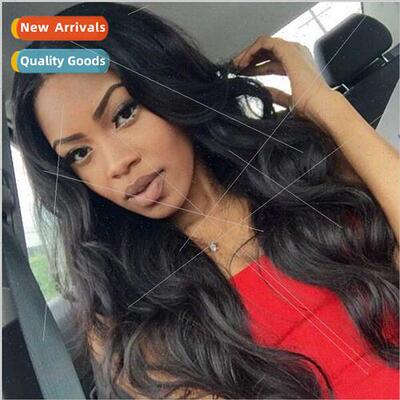 Wig female center parted black big wave long curly hair Afri