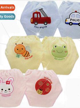 Four layers learning pants baby embroidered cloth diaper bab