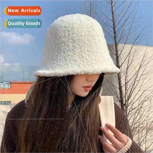 Japanese fisherman hat winter solid color wh warm bucket hat