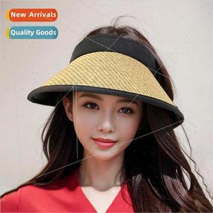 brim cycli hollow summer bwomen hair large hat top straw New