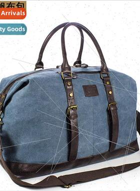 2019 Spring New Men Travel Bag Solid Color Canvas Outdoor Gy