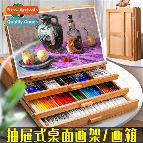 Desktop easel desktop beechwood easel three drawer 8k canvas