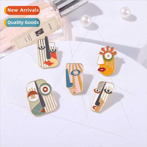 Exquise personalized hip-hop alloy brooch creative quirky ab