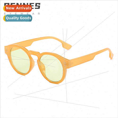 new round frame men women fashion rice nail jelly color sung
