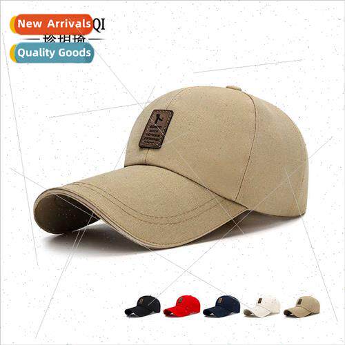 Spring summer extended brim low  running canvas baseball cap