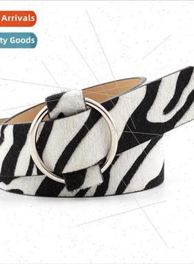 New pinless circle simple ladies wide belt fashion leisure b