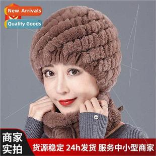 grandmother winter warm hat hair female otter Elderly fur