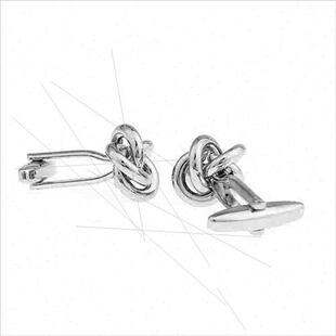Glossy ngle Ring Universal Cufflinks lver Twist Perso Series