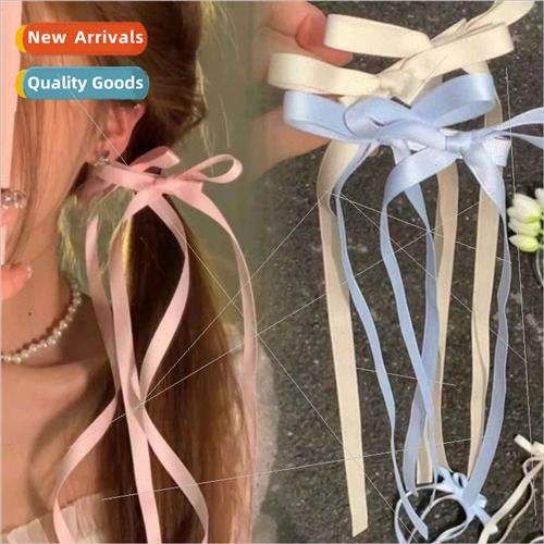 ttle red book  bow braided hair ribbon tie hair clips female