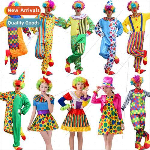 Child Clown Costume Game Party Costume Dress Men Women Adult