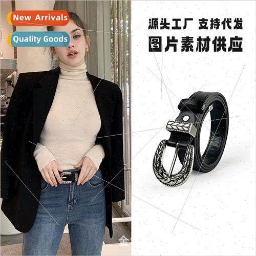 Casual ladies belt fashion new commuter wind belt Europe jea