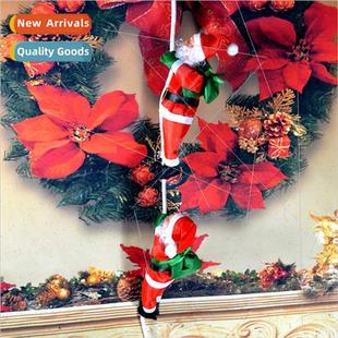 Claus People Wall Pendant Doll Santa Rope Climbing 25CM