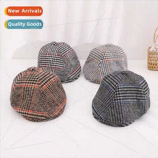 winter new large hats buckle fall leather Children simple