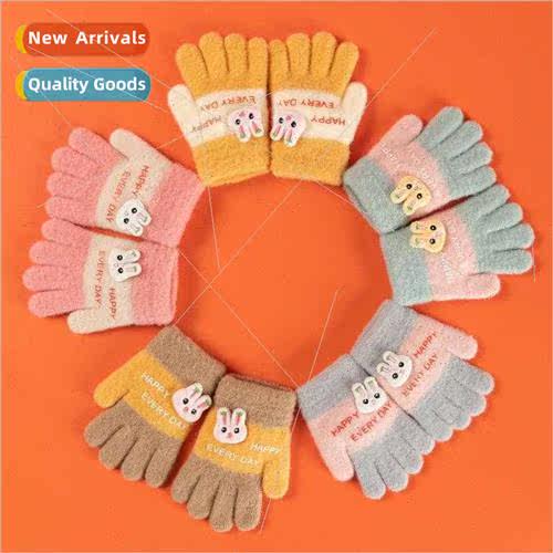 Children warm gloves kindergarten spl-finger gloves knted ja