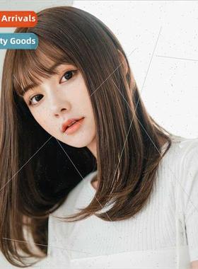 Korean wig female sweet air bangs in long snapback pear head