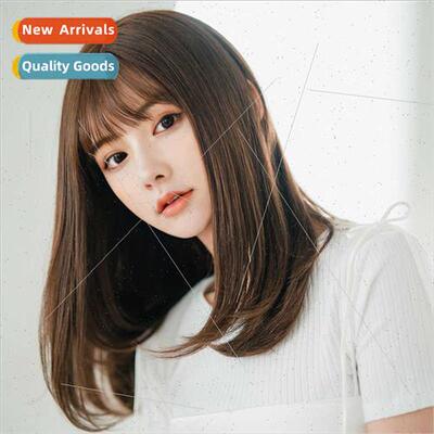 Korean wig female sweet air bangs in long snapback pear head
