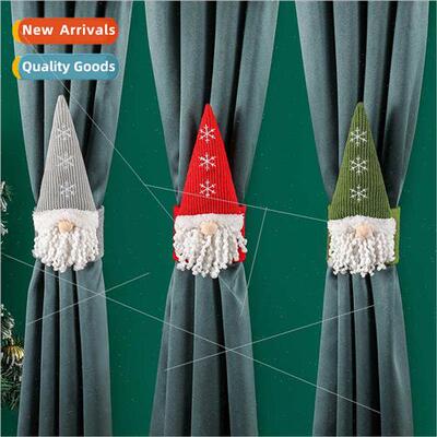 Christmas gnome old man curtain grommets faceless old man de