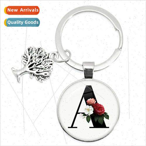 Europe Uned States 26 inials time gemstone keychain Tree fe