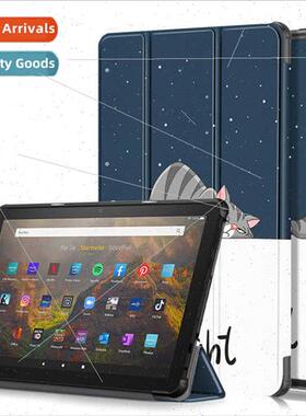 适用kindle Fire10 tablet case HD10 2023 tri-fold colorful pr