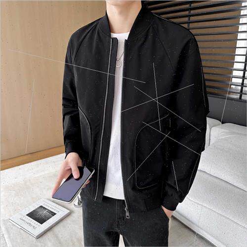 Men jackets spring fall  2023 new nd casual baseball collar