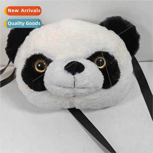 Plush Panda Crossbody Small Round Bag Casual Zipper Bag Girl