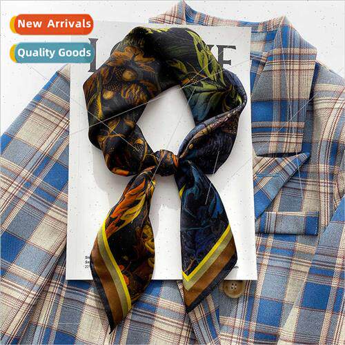 Retro printing fashion 70 silk square scarf women dual-use d